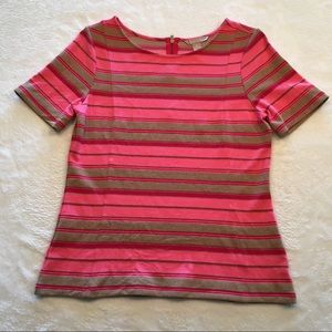 Banana Republic Pink Gold Short Sleeve Top 12